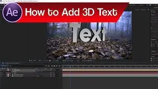 After Effects How to Use Camera Tracking | How to Add 3D Text in After Effects