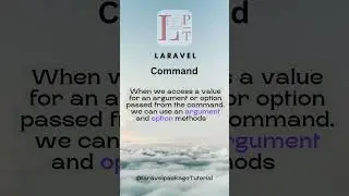 Argument and option in command in Laravel