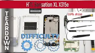 How to disassemble 📱 HTC Sensation XL X315e (PI39200) Take Apart, Tutorial