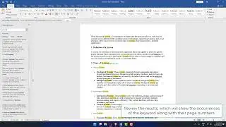 How to Look for Specific Words in a Word Document