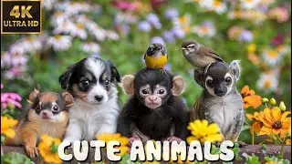 CUTE ANIMALS | 4K Nature Relaxation Films (60FPS) | Classical Music for Work, Study, Sleep ♫