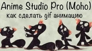 Anime Studio Pro 11 (Moho Pro) - Как сделать  Gif анимацию. Как вывести гифку