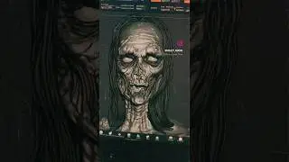 zombie lady sculpting in zbrush | creature character modeling #3d #zbrushsculpting #digitalart