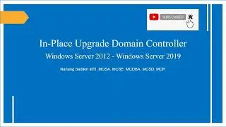 In Place Upgrade Domain Controller DC Active Directory Domain Services ADDS Windows Server 2012 2019