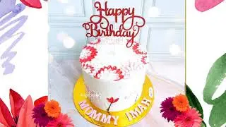 Flower Pallete Knife Painting Cake