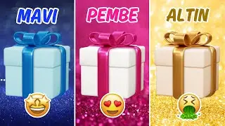 Hediyeni Seç! 🎁 Mavi, Pembe ve ya Altın 🤩😍🤮 Ne Kadar Şanslısın? 🤔