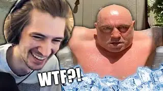 xQc Reacts to Joe Rogan Taking an Ice Cold Plunge