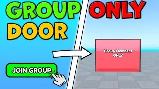 How to make a Group only Door | Roblox Studio (GROUP + RANK)