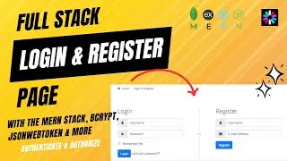 Build a Fullstack Login & Register Page with MERN (react.js, mongo, express, bcrypt, jwt & more)
