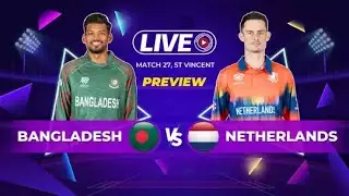 Bangladesh vs Netherlands, 27th Match, Group D - Live ICC Mens T20 World Cup 2024 #t20worldcup2024