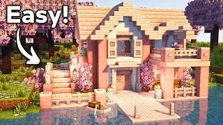 Minecraft: Cherry Blossom Survival House Tutorial🏠