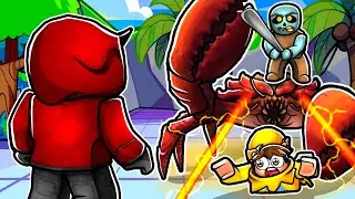 We BEAT The CRAB BOSS BATTLE In ROBLOX The Strongest Battlegrounds