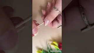 💅🌈Easy nail art design with toothpick #nailart2023 #youtubeshorts #shorts