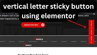 vertical letter sticky button using elementor | vertical letter