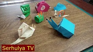 Origami snail. Оригами улитка с одной ленточки. Serhulya TV