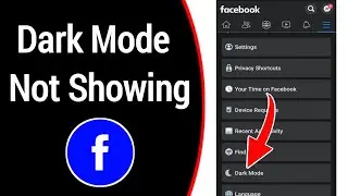 Fix Facebook Dark Mode Option Not Showing | Facebook dark mode not showing up