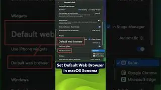 How to set default web browser in macOS Sonoma?