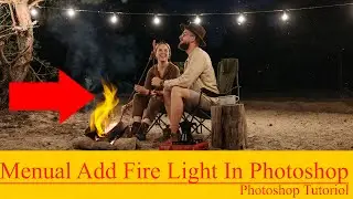 how to add fire effect in photo?