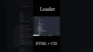 How to make loader with html + css