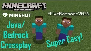 How to Join Minehut Servers on Minecraft Bedrock! Java/Bedrock Crossplay! (No plugins required)