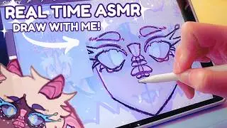 draw with me 🌷 procreate lineart ASMR [real time process & chill lofi]