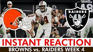 Browns vs. Raiders INSTANT REACTION: Defense To Blame? Deshaun Watson Highlights + Injury News