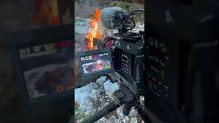 Filming relaxation campfire 🔥 with  black magic Ursa mini pro 4.6k