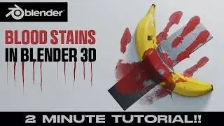 Add bloodstains to ANYTHING in BLENDER | 2 Minute Tutorial!! | 3D Texture Projection