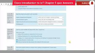 Cisco Introduction to IoT Chapter 5 quiz Answers // Introduction to IoT English 0920 cga