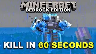 How to Kill the Minecraft Bedrock Wither Boss in 60 seconds on HARD