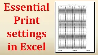 Essential Print settings with custom header in Excel