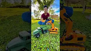 Rc Excavator and army truck full review