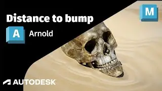 Arnold Tutorial: How to use the distance shader to create a ripple using bump mapping in Maya (GPU)