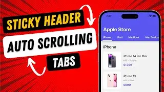 SwiftUI Animated Sticky Header With Auto Scrollable Tabs - Complex Animations - SwiftUI Tutorials