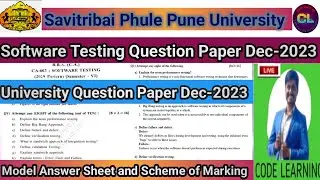 Software Testing University Question Paper Dec-2023 |ST Que Paper |Software Testing |ST