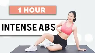 1 Hour INTENSE LOWER ABS WORKOUT at Home 💪 No Equipment