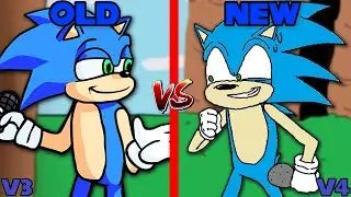 FNF': Tails Gets Trolled V4 - No Villains (Old Vs New) (sonic vs bf v3 and v4 comparison)