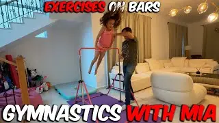 Gymnastics on bars with support