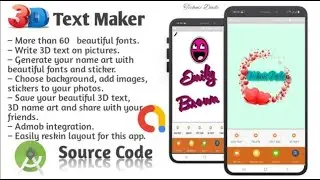 3D Text Maker App  and 3D Text On Pictures Android App