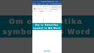 How to Create Om or Swastika Symbol in MS Word Shortcut Keys