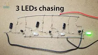 Beautiful effects 3 LED chasing using Transistors