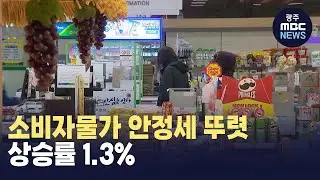 소비자물가 안정세 뚜렷...상승률 1.3%