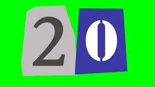 Green screen Animated Number 20 | Free Download