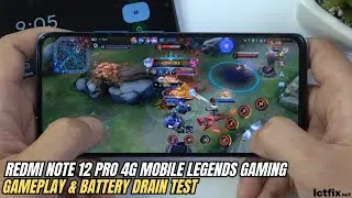 Xiaomi Redmi Note 12 Pro 4G Mobile Legends Gaming test MLBB | Snapdragon 732G, 120Hz Display