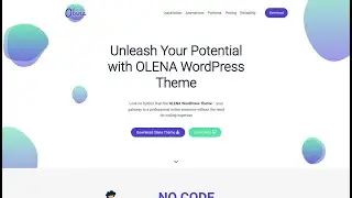 Olena Theme. WordPress theme with modern animations