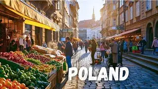 Gdańsk, Poland: 4K Summer Walking Tour - Neptune Fountain, Cobblestone Streets, and Majestic Church