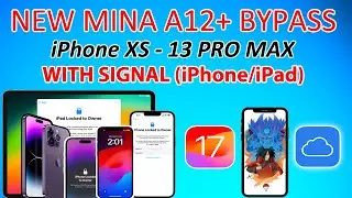 👀🔥 NEW A12+ Models iCloud Bypass iOS 17 with Sim| iCloud Bypass XS/XR - iPhone 13 PRO Max Mina Tool