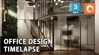 10 Two Floors Office - Timelapse - 3ds max #timelapse #3ds_max_timelapse #3dsmaxtutorial