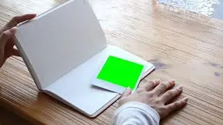 Green screen effect opening video opening a book