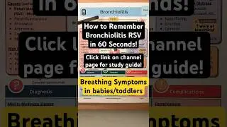 🔥 How to Remember Bronchiolitis (RSV) in 60 Seconds! [Pediatrics - Breathing Symptoms]